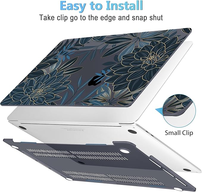 Mektron for MacBook Air 13 Case A1466/A1369, Snap-on Plastic Hard Shell Cover - Image 3