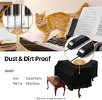 Grand Piano Keyboard Dust Cover, Music Stretchy Dirt Proof Keyboard Cover - Image 3