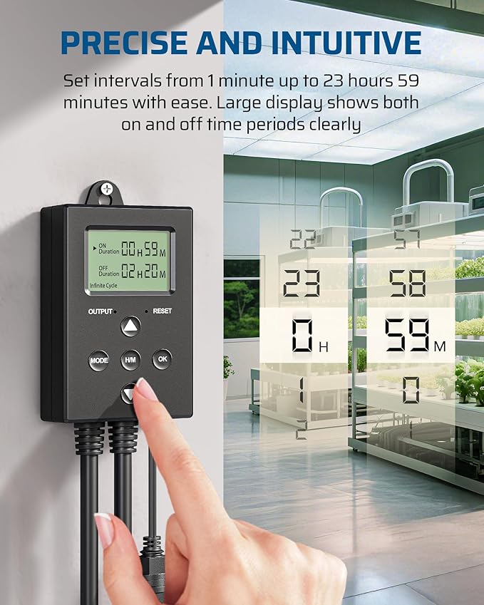 DEWENWILS Repeat Cycle Digital Timer, Interval Timer Outlet, Infinite/Day/Night - Image 4