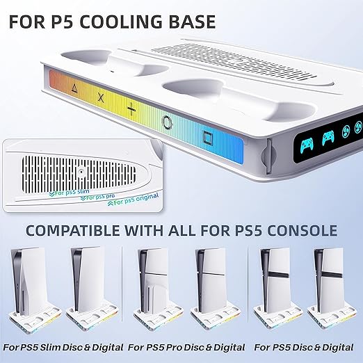 ZYTHRONE PS5/Pro/Slim Stand for Disc & Digital Console, PS5 Cooling Station - Image 2