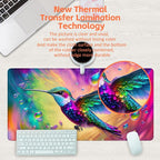 Large Gaming Mouse Pad for Desk, Colorful Hummingbird Desk Mat, Bright - Image 4