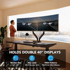 HUANUO Dual Monitor Stand for 13″–40″, Premium Dual Monitor Mount - Image 2