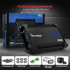 Pyle 1Channel 2000W Class D Car Audio System Amplifier, Advanced Protection - Image 2
