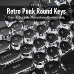 EWEADN TK100 Typewriter Keyboard Wired Mechanical Keyboard, 104 Keys Aesthetic - Image 5