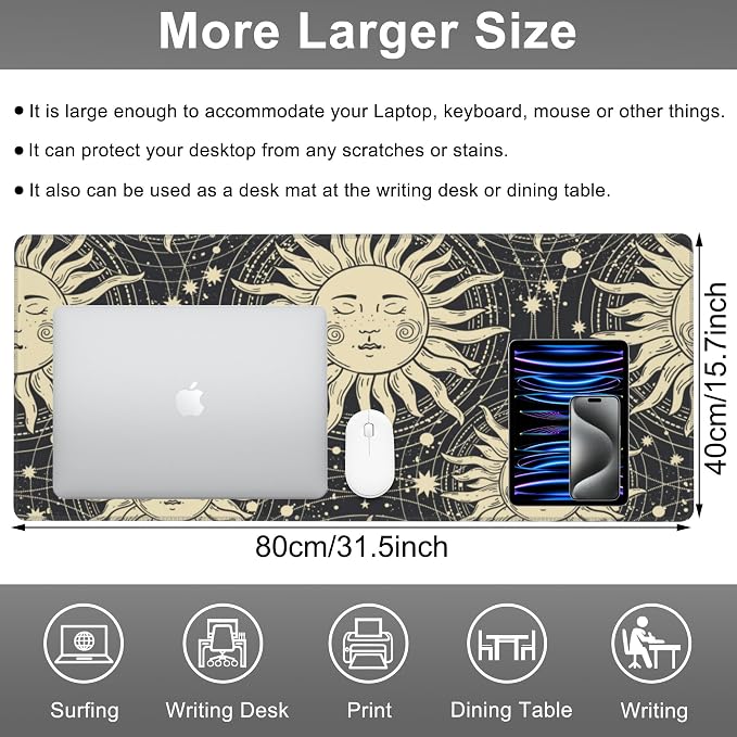 Mouse Pad, Large Golden Sun - Image 2