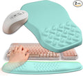 2-in-1 Ergonomic Set, Wave Keyboard Wrist Rest and Massage Slope Mouse Pad by Gleamtide