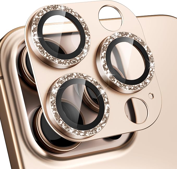 beuxece Compatible for iPhone 16 Pro/iPhone 16 Pro Max Camera Lens Protector by Beuxece