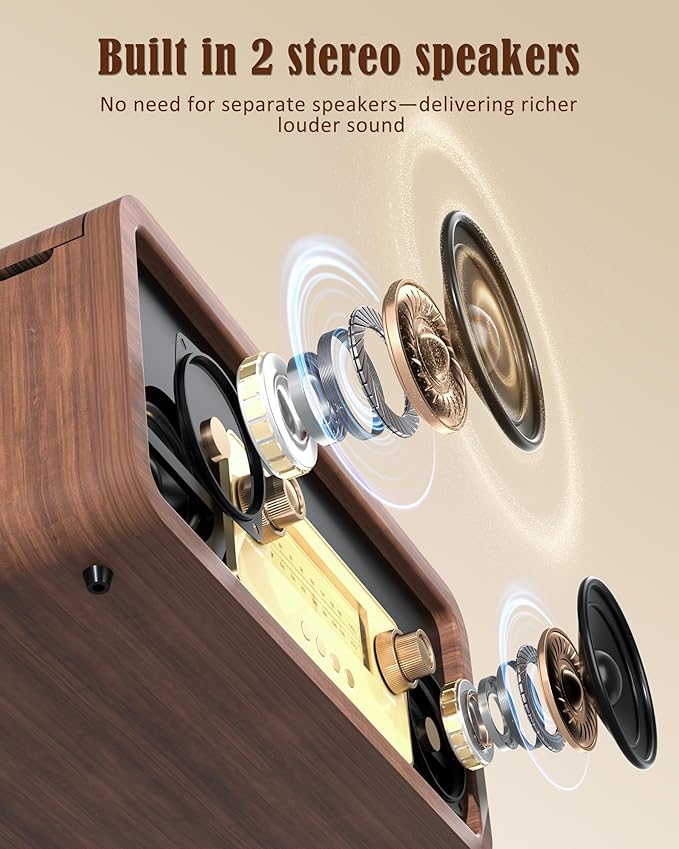 OTIC All-in-One Vinyl Record Player - Image 6