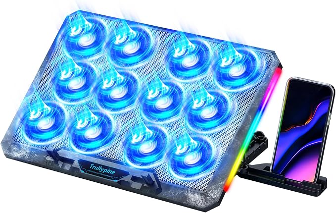 Laptop Cooling Pad with 12 Quiet Fans, Slim Portable by Unknown