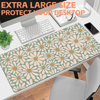 Mouse Pad Large Boho with Daisy Flowers Non-Slip Gaming Desk Mat with Stitched - Image 6