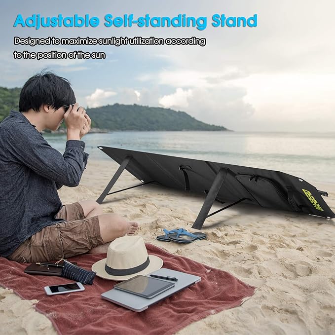 MARBERO 60W Portable Solar Panel 60 Watt Foldable Solar Panel - Image 4
