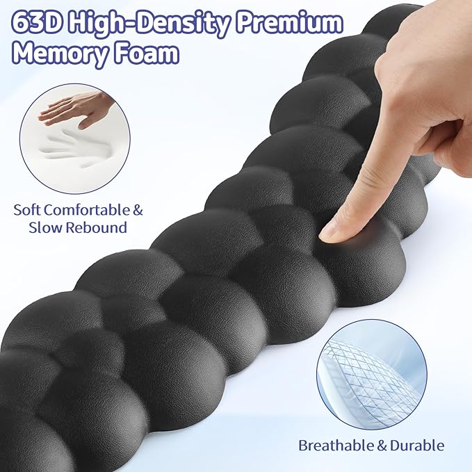 Cloud Wrist Rest for Keyboard and Mouse, Memory Foam PU Leather Keyboard Wrist - Image 4