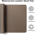 Aothia Leather Desk Pad Protector, Office Desk Mat, Large Mouse Pad, Non-Slip - Image 7