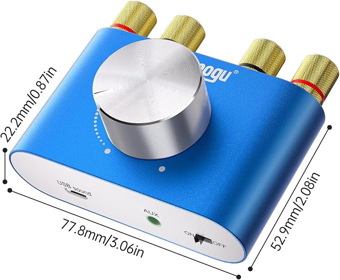 Facmogu F900S 160W Mini Bluetooth 5.0 Power Amplifier, 2 Channel 80Wx2 Stereo - Image 8