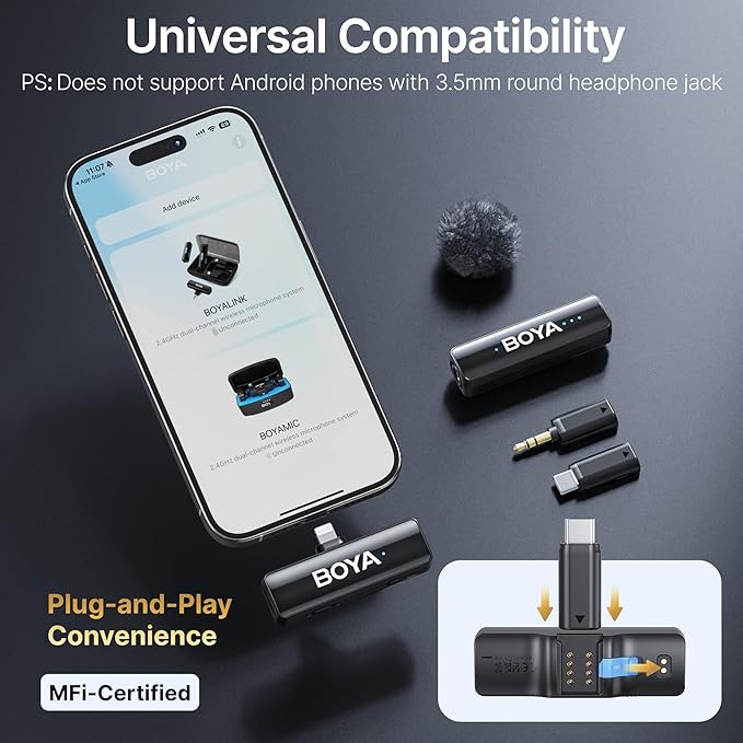 BOYA BOYALINK 2 A1 Wireless Lavalier Microphone - Image 3