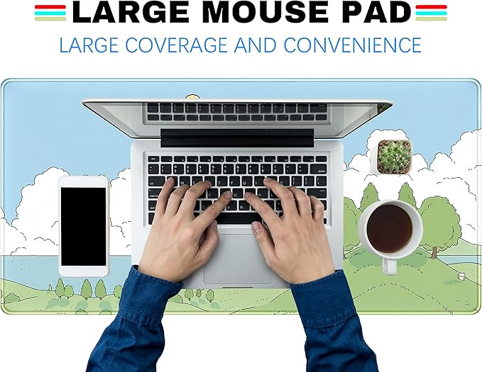 Cute Anime Desk Mat Kawaii Mousepad, Anime Street Aesthetics Desk Pad XXL - Image 3