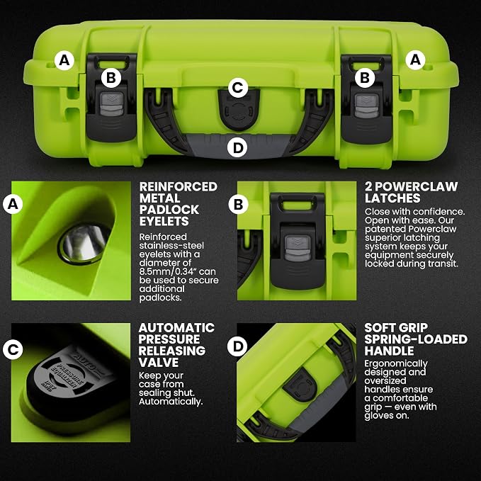 NANUK 910 Hard Case with Customizable Cubed Foam, IP67 Waterproof, Dustproof - Image 6