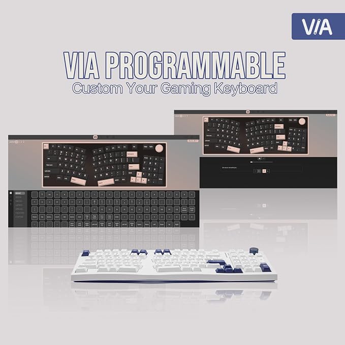 Feker Alice98 Ergonomic 98 Keys Custom Mechanical Keyboard, VIA Programmable - Image 6