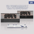 Feker Alice98 Ergonomic 98 Keys Custom Mechanical Keyboard, VIA Programmable - Image 6