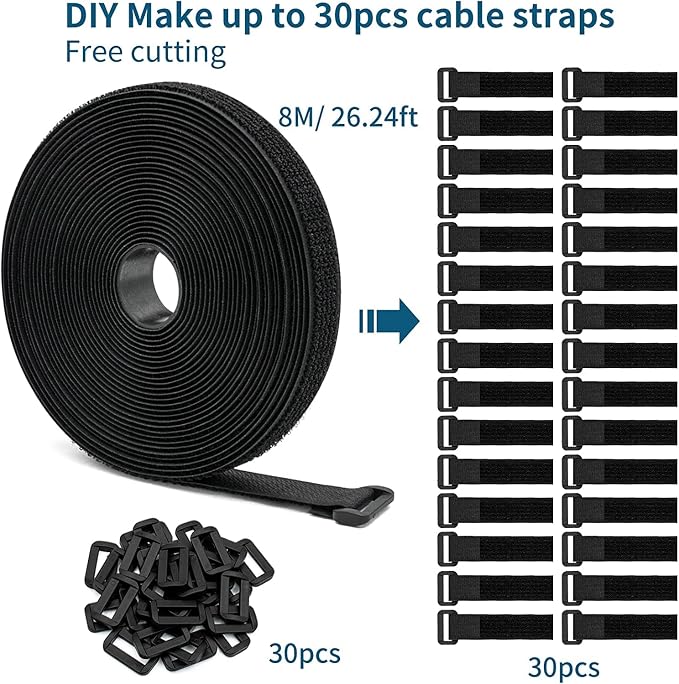 26Ft x 0.8In Adjustable Cable Straps - Image 2