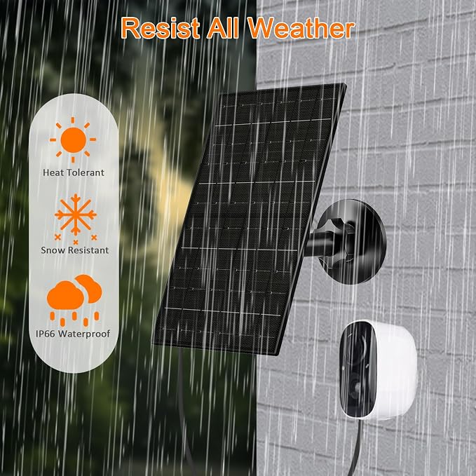 FUTUREZEN 6W Solar Panel for Security Camera Outdoor, 5V USB/USB-C Solar - Image 7