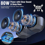 KMAG Bluetooth Speaker Wireless, 80W Loud Speaker - Image 2