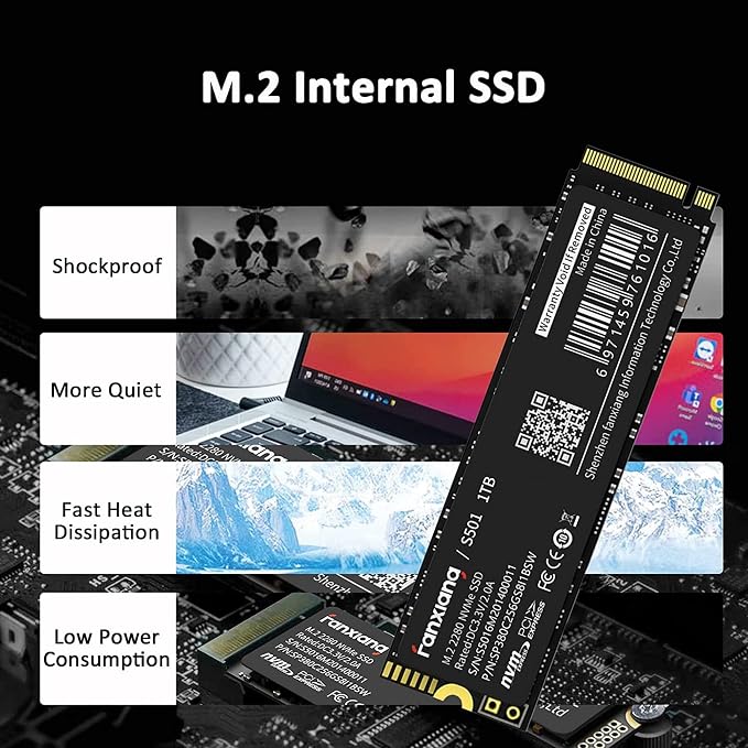 S501 1TB NVMe SSD 3D NAND 1.3 PCIe Gen3x4 M.2 2280 Internal Solid State Drive - Image 4