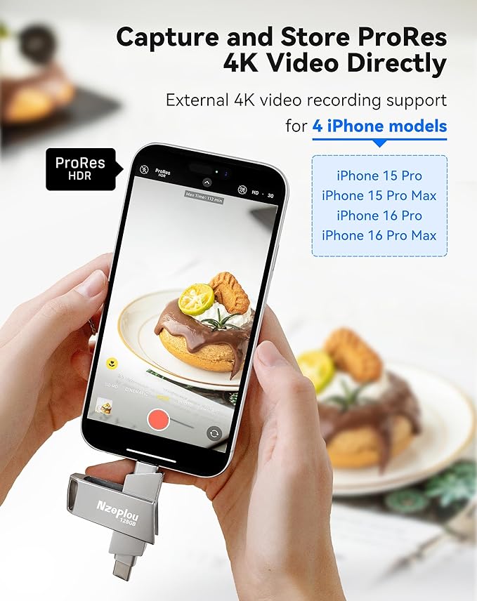 128GB Flash Drive for iPhone iPad, USB3.0 High-Speed Memory Stick No App Needed - Image 4