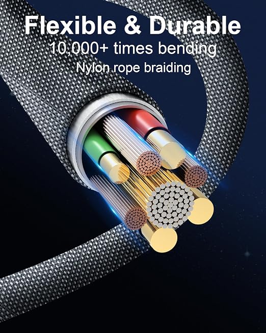 ZBF 100W USB C Magnetic Charging Cable, 2 in 1 Charger Cable - Image 5
