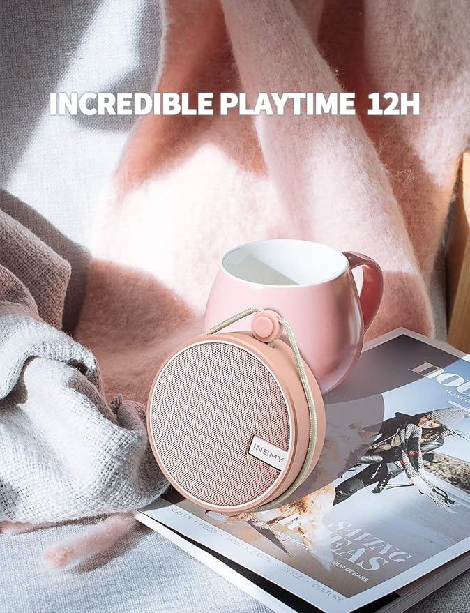 INSMY C12 IPX7 Waterproof Shower Bluetooth Speaker, Portable Small Speaker - Image 4