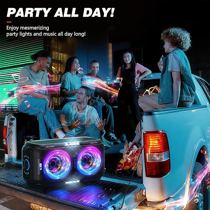 W-KING 270W PEAK Party Large Bluetooth Speaker Loudest Boom Box/12 Custom - Image 9