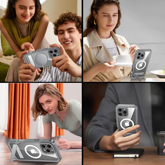 360° Protection Magnetic for iPhone 16 Pro Case Built-in 9H Privacy Screen - Image 7