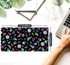 Retro 80s Desk Mat, Cute 90s XXL Large Gaming Mouse Pad, Computer Laptop - Image 2