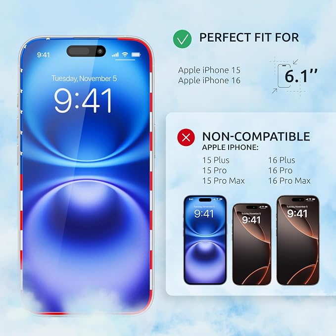 Screen Protector for IPhone 15/16- Tempered Glass Screen Protector for IPhone - Image 2