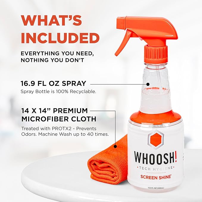 WHOOSH! Screen Shine Pro 16.9 fl oz Refillable TV Screen Cleaner - Image 2