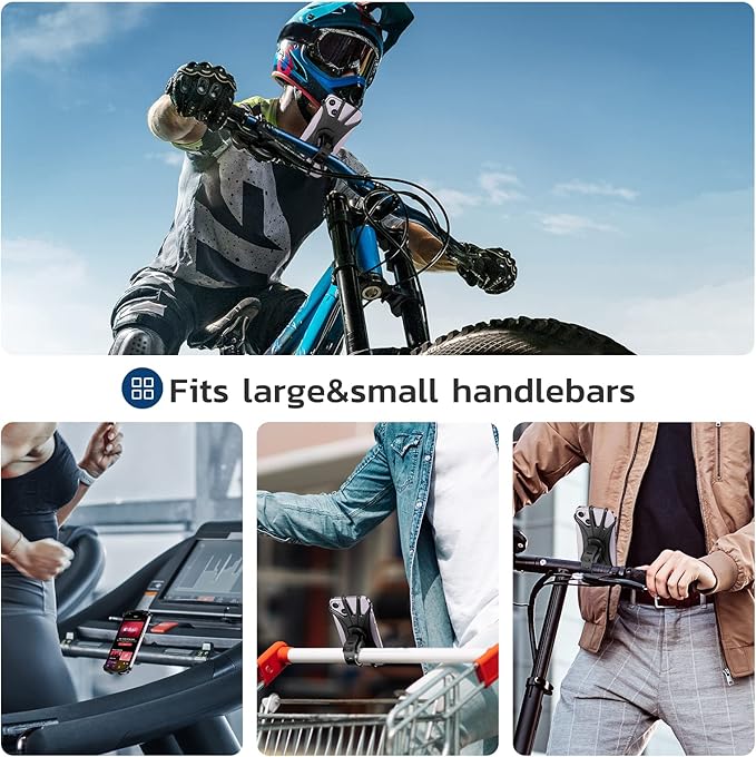 VUP Bike Phone Mount, Universal Bike Cell Phone Holder, 360° Rotatable - Image 6