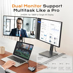 AI Laptop Docking Station with Dual Monitor 4K, TOPOINT 7-in-1 USB C Hub with - Image 3