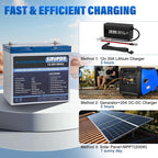 12V 50Ah LiFePO4 Battery, Built in BMS Rechargeable Lithium Battery - Image 5