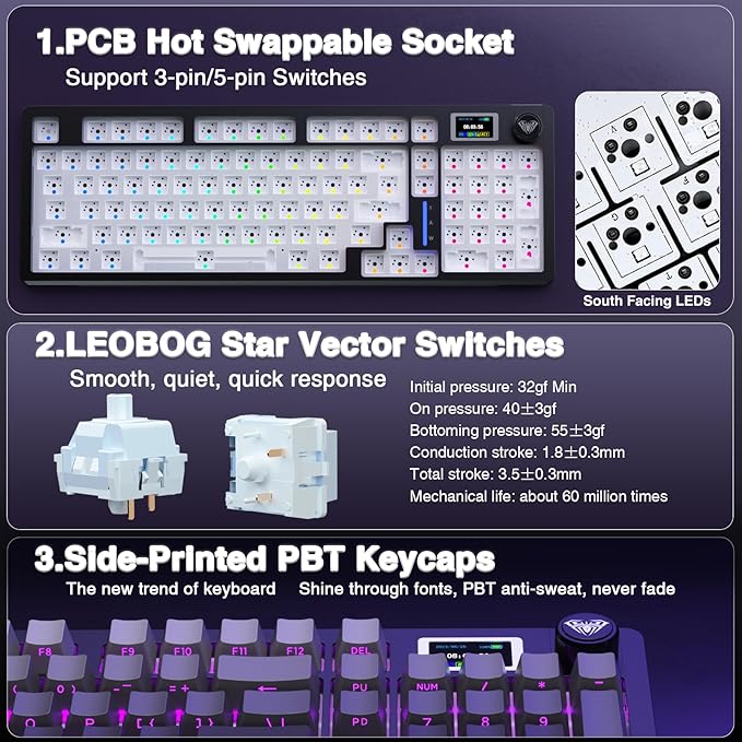 AULA S98 Pro Wireless Mechanical Keyboard - Image 6