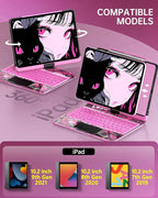 Intermerge for iPad 9th 10.2 inch Keyboard Case, 360° Transparent Multi-Touch - Image 2