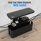 Large Cable Management Box, Cord Organizer Box to Hide Power Strip, Extension - Image 4