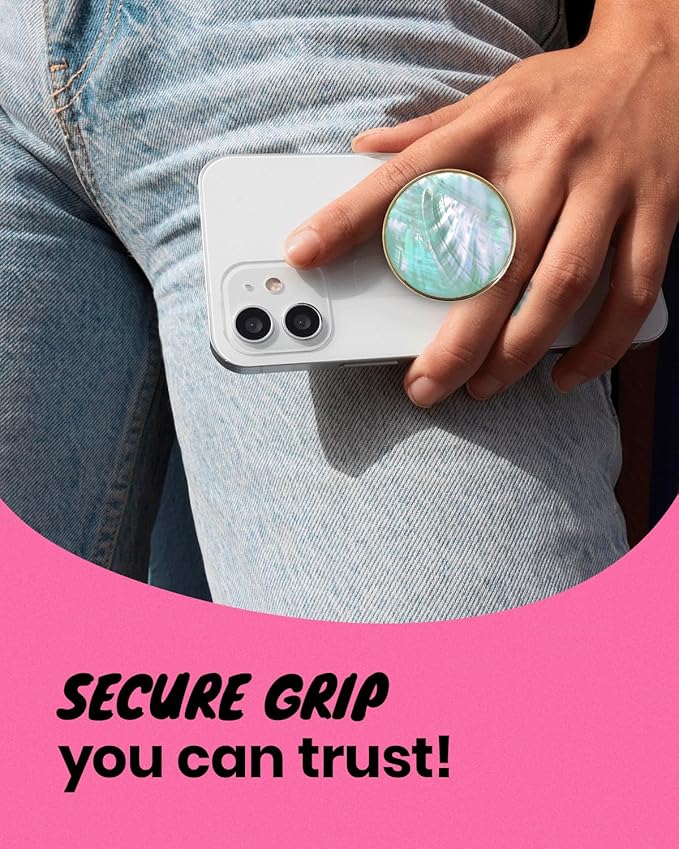 OnTheGrip Cute Natural Seashell Design Round Shape Collapsible Mobile Phone - Image 6