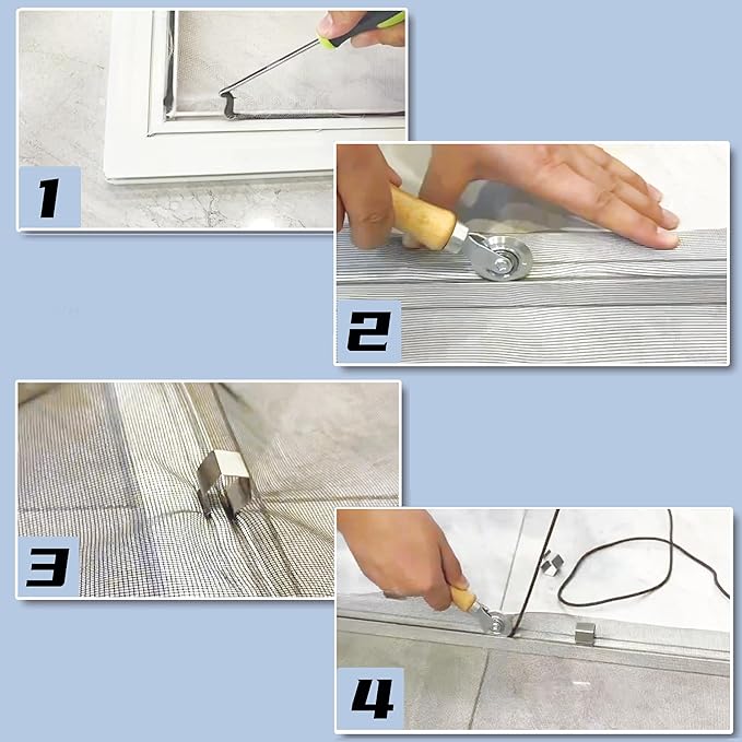 Screen Repair Kit, King&Charles 4 in 1 Screen Roller Tools - Image 3