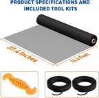 MAGZO Pet Proof Window Screen Replacement Mesh Roll, 37.4in × 16.4ft Upgraded - Image 3
