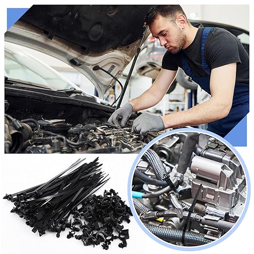200pcs Car Wire Loom Routing Clips Push Mount Cable Tie Assortment 15 Sizes Car - Image 6