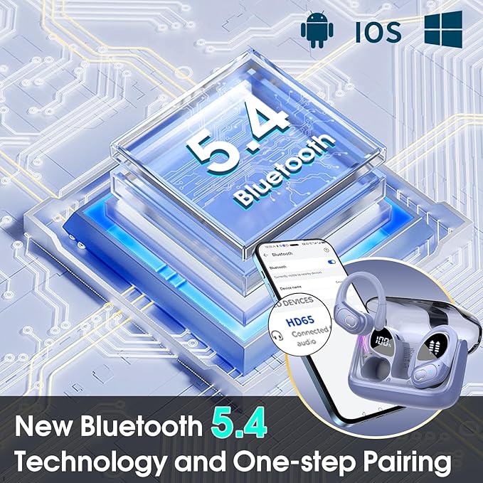 Wireless Earbuds 75hrs Bluetooth 5.4 Headphone Sport, 2026 Bluetooth Earbuds - Image 4