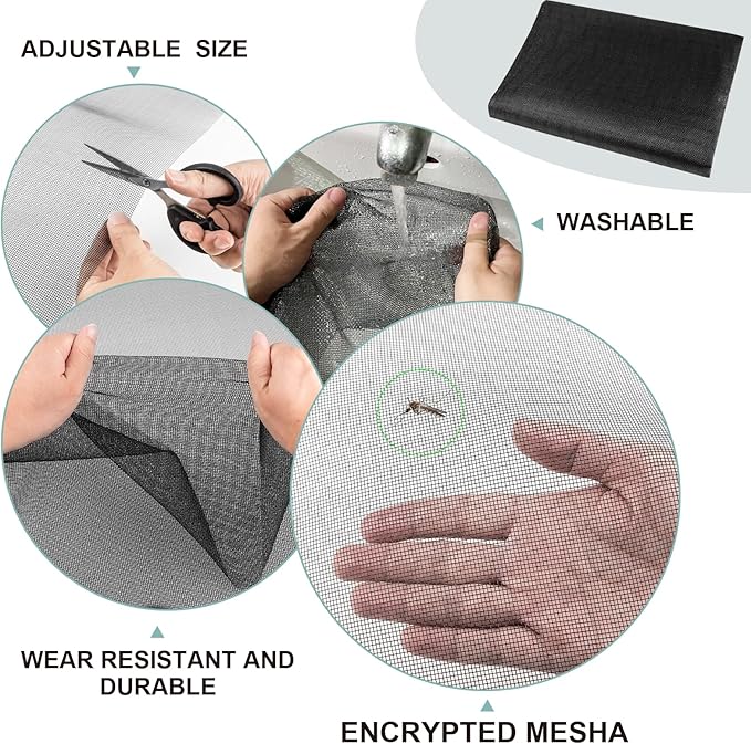 48"X102" Window Screen Replacement, Fiberglass Window Screen Mesh, Replacement - Image 4