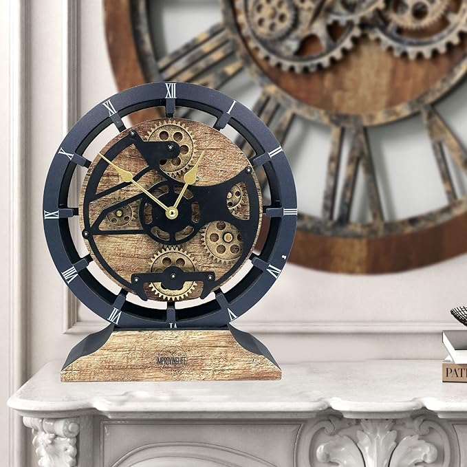 ImprovingLife The Gears Clock Desk Clock 10 inches - Image 6