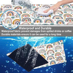 Mouse Pad, Large Boho Rainbow Desk Mat, Extended Non-Slip Gaming Keyboard - Image 4