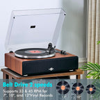 Record Player with Speakers, Turntables - Image 3